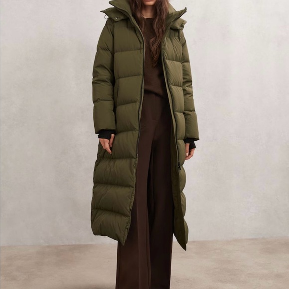 Reiss Khaki Belted Puffer Jacket - Picture 2 of 2